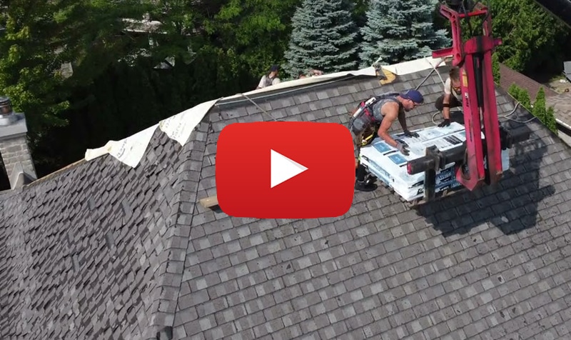YouTube video link to a roof renovation in Candiac.